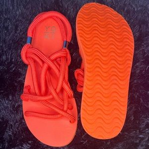 Orange sandals